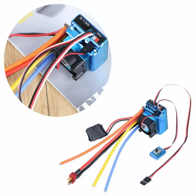 Controlador de velocidad sin escobillas con sensor 120A ESC para rastreador de automóviles 1/8 1/10 1/12 L6D7 2