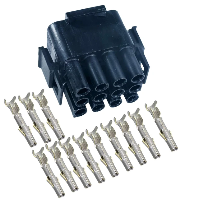 MLX 12-PIN Plug 2.13Mm Power Crimp Housing Latch Lock W/14-20 AWG Sockets