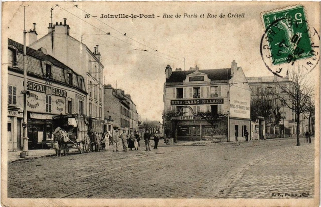 CPA AK JOINVILLE-le-PONT Rue de Paris and Rue de Creteil (600409)