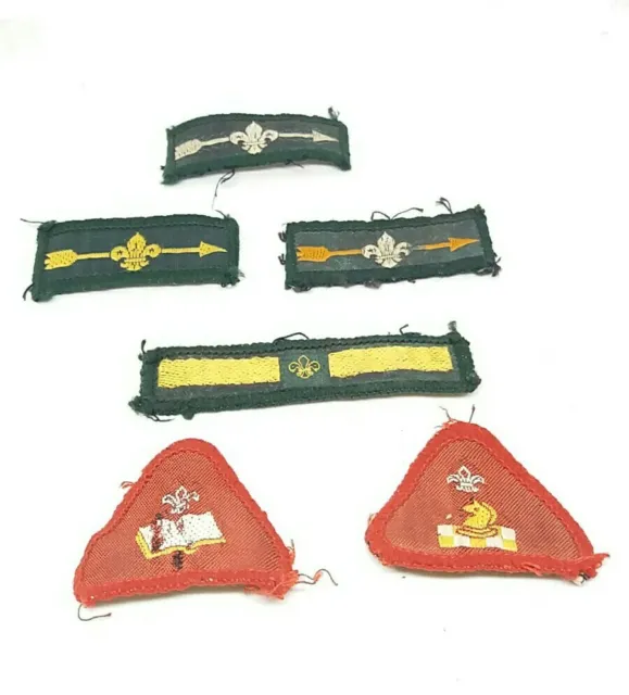 Job Lot Selection of 6 x Used Vintage Cub Scout Proficiency Badges Scouting