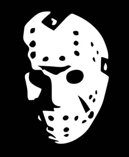 Friday the 13th Jason Voorhees hockey mask Decal Vinyl Car Window Sticker