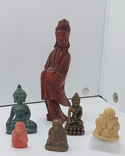 Lot Brocante Objets Anciens.  Figurine A Identifier. Bouddha