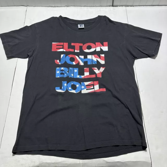Vintage Elton John Billy Joel Summer Of 94 T-Shirt Size XL Black 1994 Usa Made