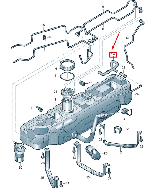 4X(Tuyau D'éVent De Reniflard De Bouchon De RéServoir De Carburant