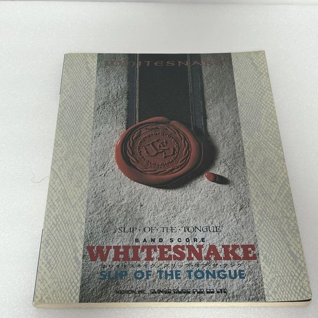 WHITESNAKE SLIP OF the Tongue Sheet Music Band Score From Japan