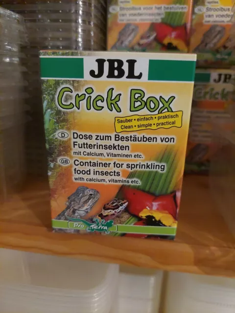 JBL CrickBox - Schütteldose - Dose zum Bestäuben von Futterinsekten - Crick Box