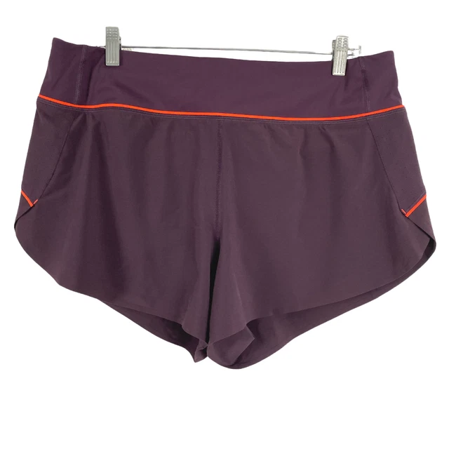 Athleta Run With It Piping Short Agate Purple Polyester Spandex Women's Large