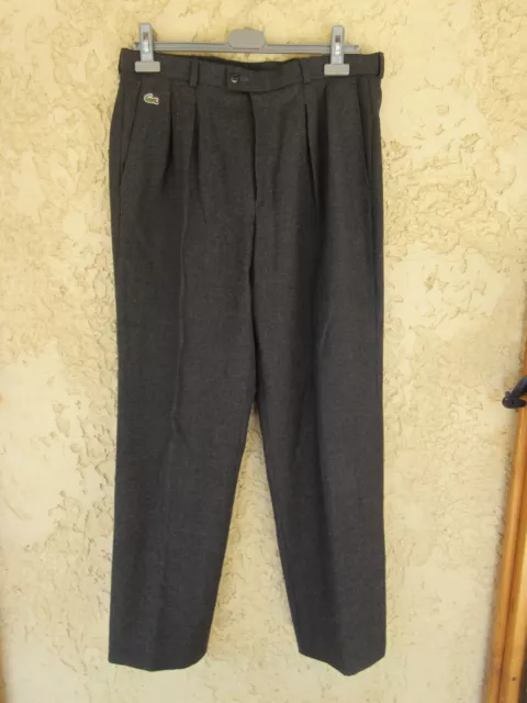 Pantalon de costume LACOSTE Devanlay gris made in France laine 42