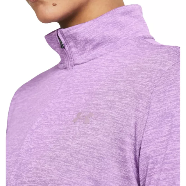 Under Armour langärmeliges Damen-Laufoberteil Tech Twist halber Reißverschluss - lila 3