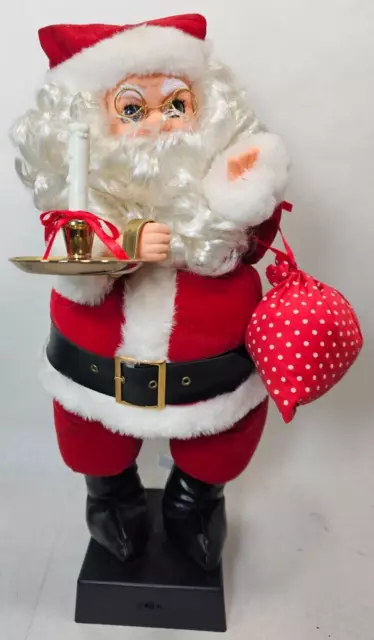 Vintage Santa Clause Animated Motion Christmas Lighted Figure 22"