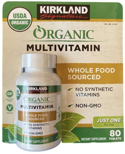KIRKLAND SIGNATURE USDA Organic Multivitamin, 80 Tablets 28.99 PicClick
