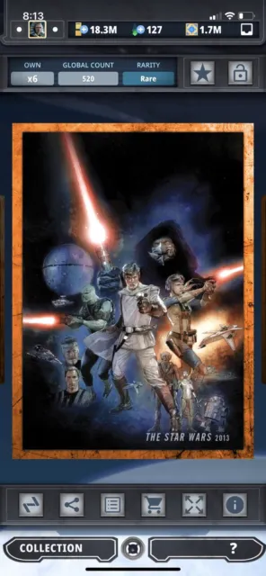 Topps Star Wars Digital Card Trader Orange Evolution: Comics Star Wars Insert