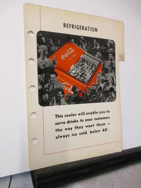 COCA COLA 1940 store salesman sample soda bottle vending machine cooler ICE #5