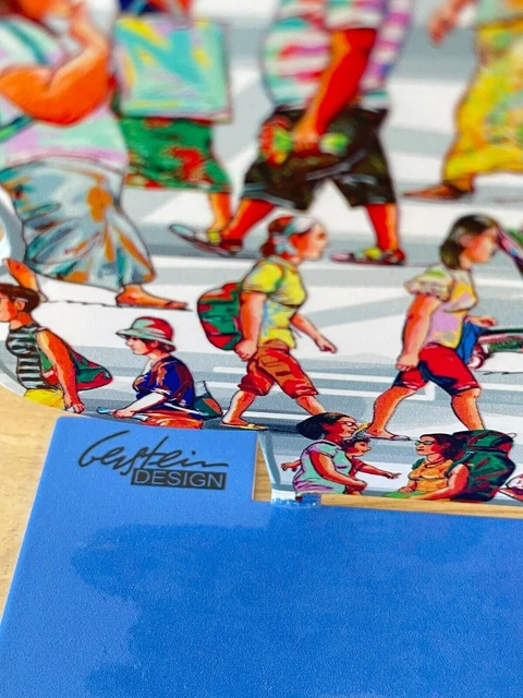 Gran escultura Pop art Metal "Up & Beyond" pintada a mano por DAVID GERSTEIN 2