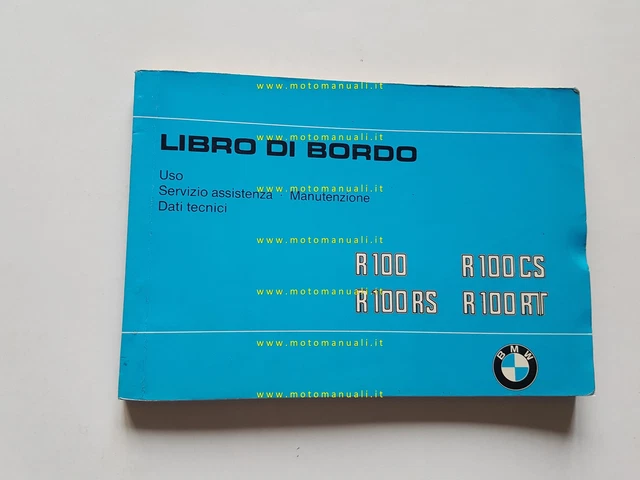BMW R 100 - R 100 CS - RS - RT 1980 manuale uso manutenzione Italiano originale