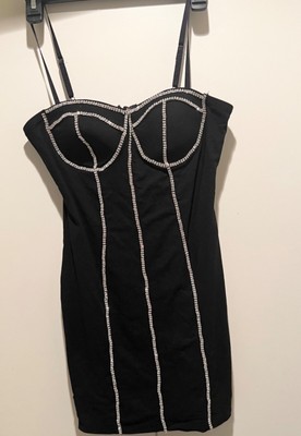 Haute Monde dress rhinestone padded Size L