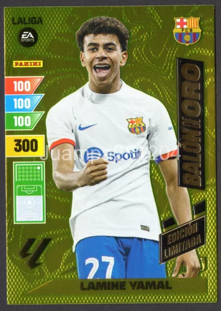 LAMINE YAMAL BALON De Oro Edicion Limitada 2023-24 Cromo Panini