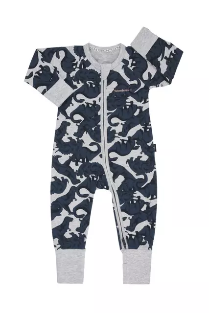 Bonds Baby Long Sleeve Zip Zippy Wondersuit Romper sizes 0000 000 Colour Grey