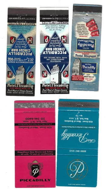 5 Hotel Piccadilly    Matchcovers                   New York City