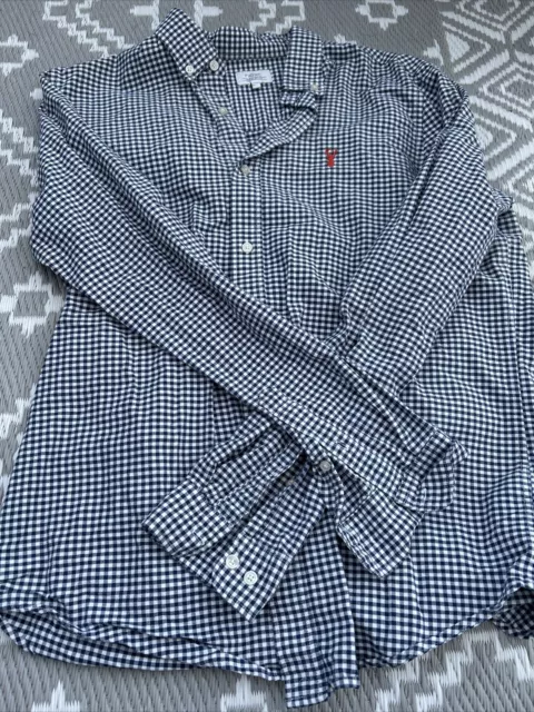 Men’s Blue Next Check Shirt M