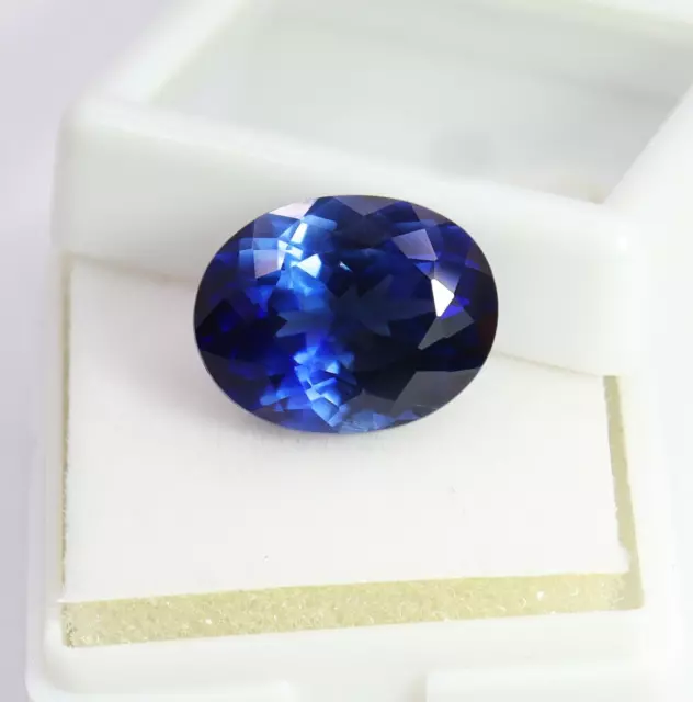 20.05 Ct Natural Kashmiri Blue Sapphire Oval Cut 16MM Unheated Loose Gemstone