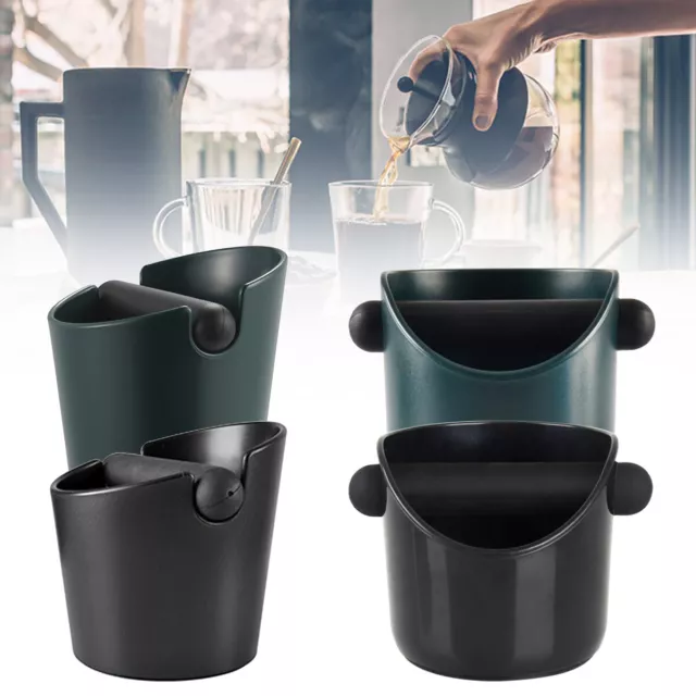 NEW Coffee Residue Bin Bucket Espresso Grounds Knock Box with Tamp Tube Bar