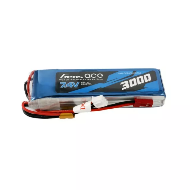 Gensace 3000mAh 7.4V 2S Transmitter Lipo Akku JST Stecker Für Fr Sky Taranis X9D