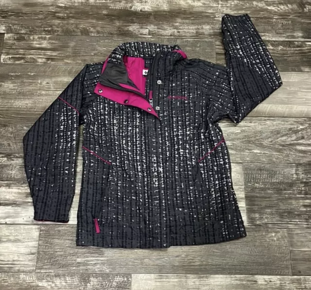Columbia Girls Bugaboo Jacket Black and Pink Sz M 10 12