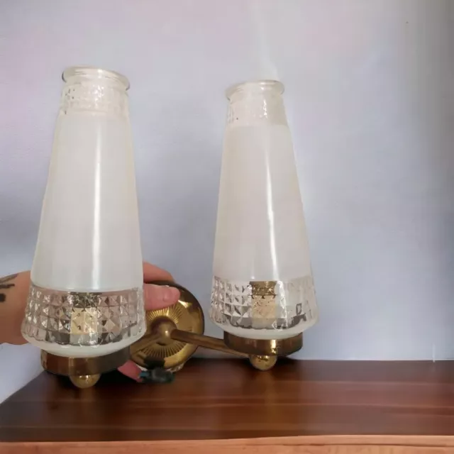 Antica Applique Doppia Art Déco 1910 Lampada Francese
