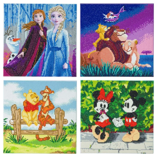 Craft Buddy Kristall Kunst Kit, Diamantmalerei, Holzrahmen 30x30cm - DISNEY - NEU