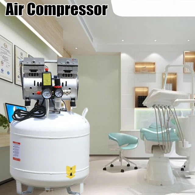 40L Dental Air Compressor Oil Free Heavy Duty Air Compressor Pump 110V 115 PSI