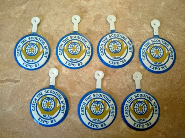 Boy Scouts National Capitol Area Council NCAC Expo '83 Metal Tab Badge Lot (6)