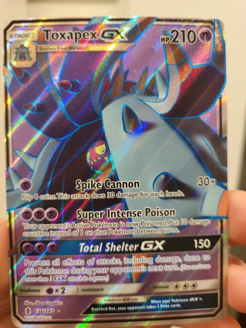 Toxapex GX 136/145 Guardians Rising Full Art Ultra Rare Pokemon Card