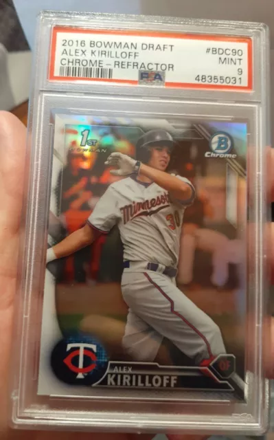 Alex Kirilloff 2016 Bowman Draft Chrome #BDC-90 Refractor Minnesota Twins-PSA 9