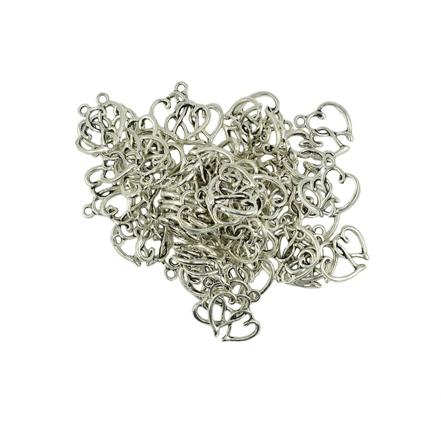 50Pcs   Tibetan Silber Perle Charms Anhänger passen Armband