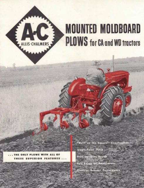Allis Chalmers Mounted Moldboard Plows -CA WD Tractors Sales Brochure TL-936-533