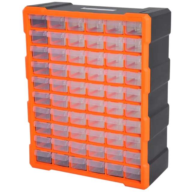 DURHAND Cassettiera Box Officina Muro in Plastica Porta Minuteria 60 cassetti