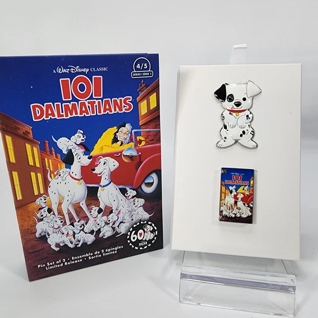 DISNEY CLASSIC 101 Dalmations Vhs Pin Set Series Pin Set 4/5 Limited ...