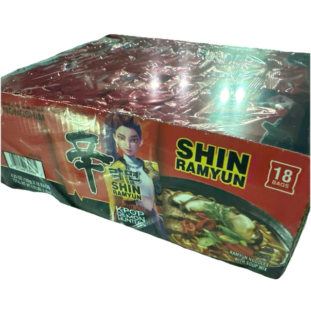 KPOP DEMON HUNTERS Ramen SHIN Ramyun Huntrix Rumi Zoey Mira SEALED 18pk ...