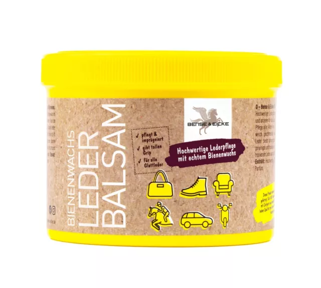 Bense & Eicke cera de abejas bálsamo de cuero 500 ml para el cuidado y conservación del cuero