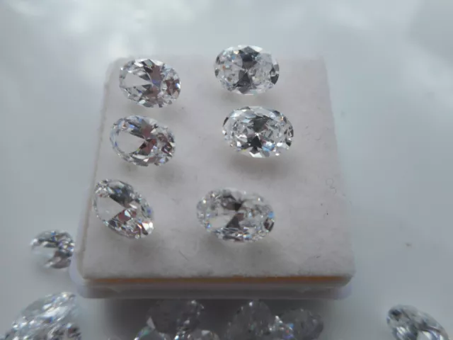 7x5mm Oval Cubic zirconia gemstons, 2 stones for £1.10p.