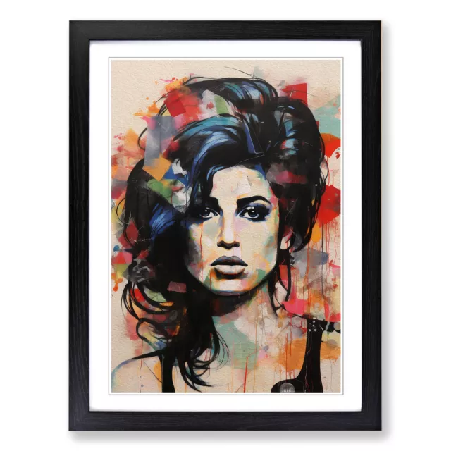 Amy Winehouse Constructivism Wall Art Print Framed Canvas Picture Poster Decor