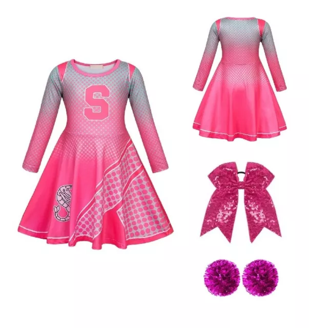 3-12Y Girl Glee Cheerleader Costume School Girl Full Outfits Fancy Dress Uniform