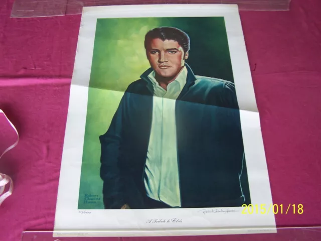 "A Tribute to Elvis" Pressley Robert Charles Howe LE 2000 Signed Poster