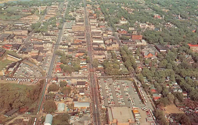 Holland, MI Michigan  AERIAL VIEW Of CITY  1962 Vintage Chrome  Postcard