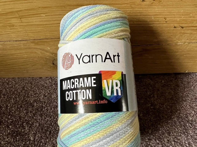 1 x 250 g YarnArt PAISAJE PASTEL DE ALGODÓN MACRAME 924-Cable/Trenzado/Tejido/Artesanía