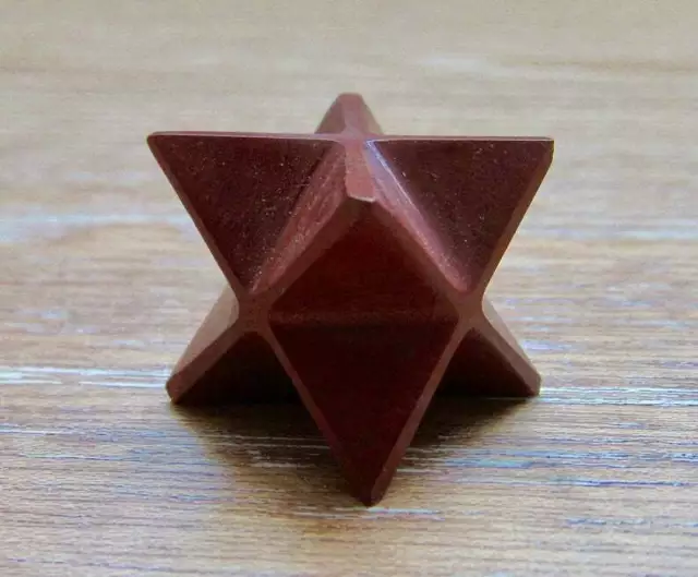 Red Jasper Merkaba Star Point Stone Healing Natural Reiki Energy Gemstone