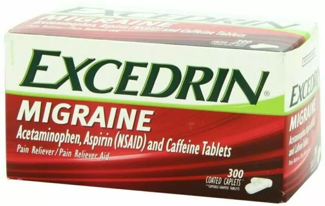 Excedrin Migraine Coated Caplets Headache Pain Reliever - 300 Count