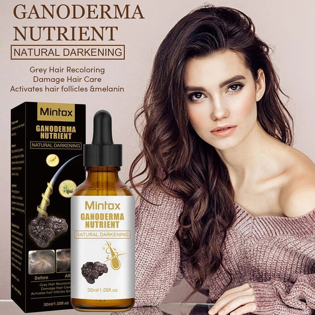 Siero per capelli antigrigi, olio naturale per crescita capelli ganoderma CALDO AU~ V4A8