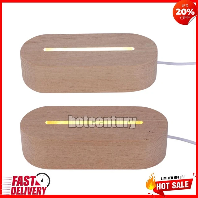 OVAL DISPLAY PEDESTAL - LED Lights Display Bases with USB for 3D ...